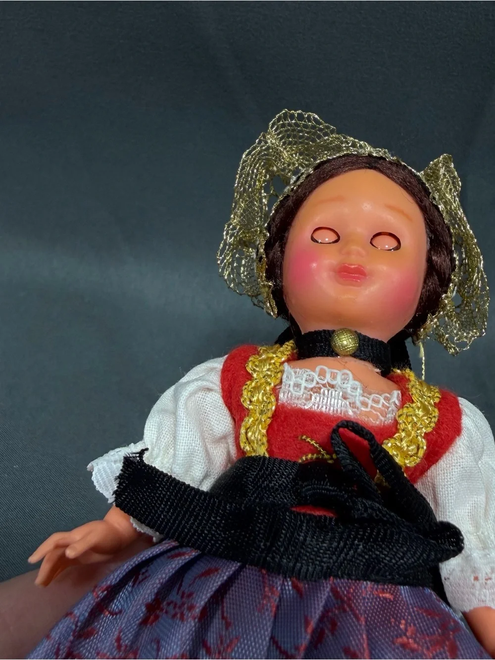 Mabo Souvenir Doll Traditional Bavarian Folk Costumed Allgau West Germany 6”